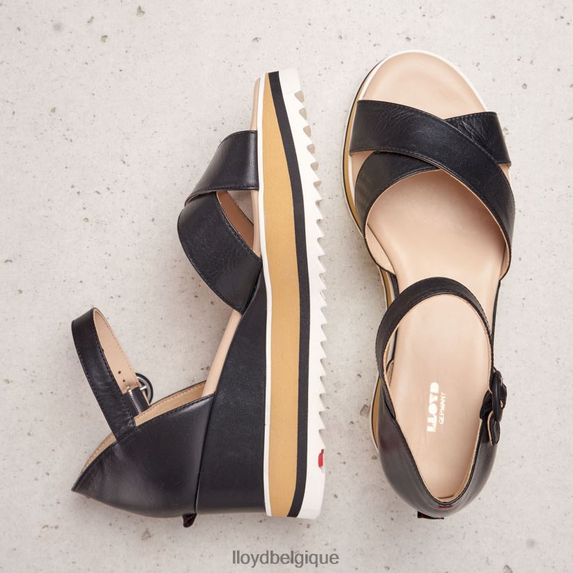 LLOYD sandale compensée femmes noir 4Z6Z661208 chaussures