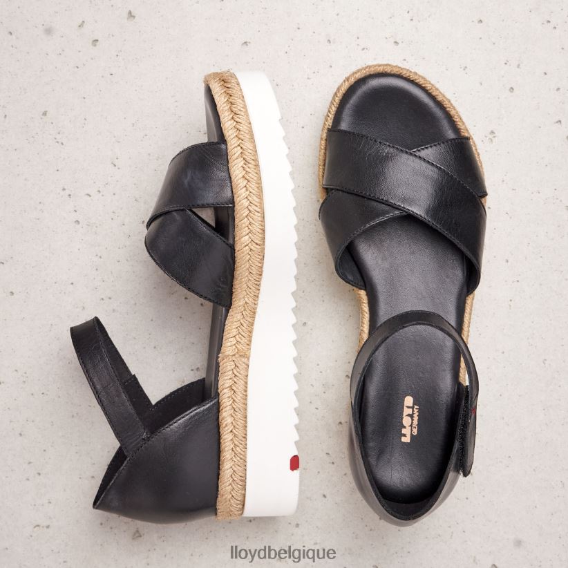 LLOYD sandale compensée femmes noir 4Z6Z661242 chaussures