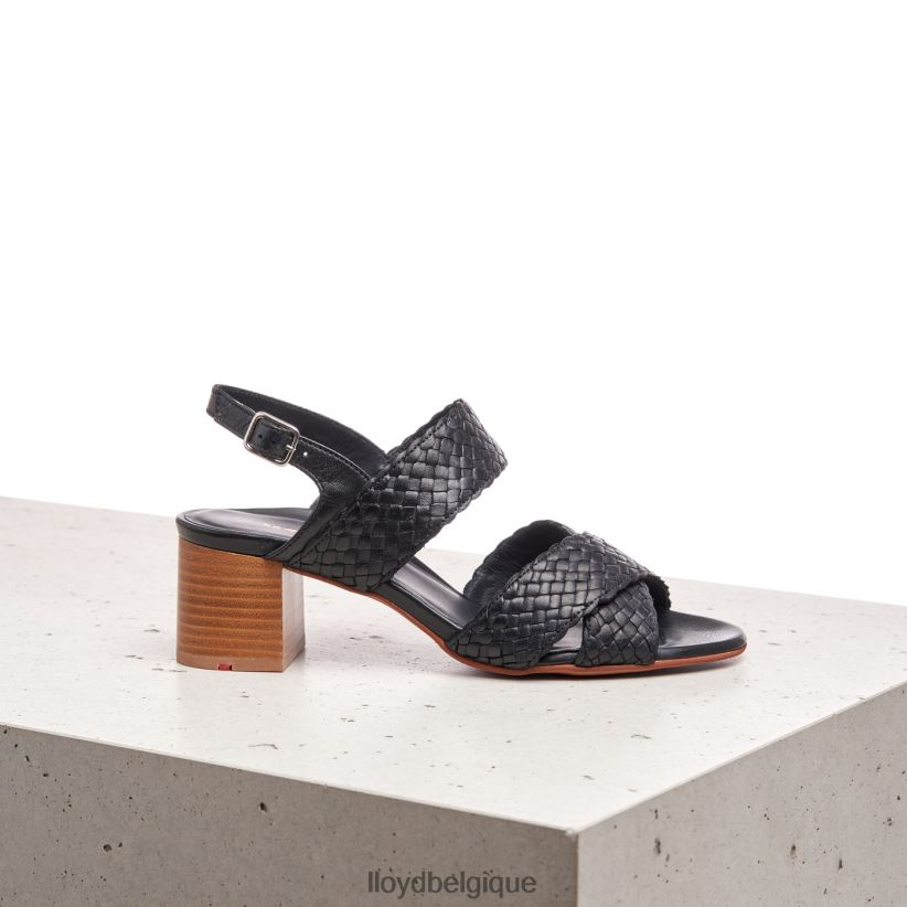 LLOYD sandale en cuir femmes noir 4Z6Z661201 chaussures