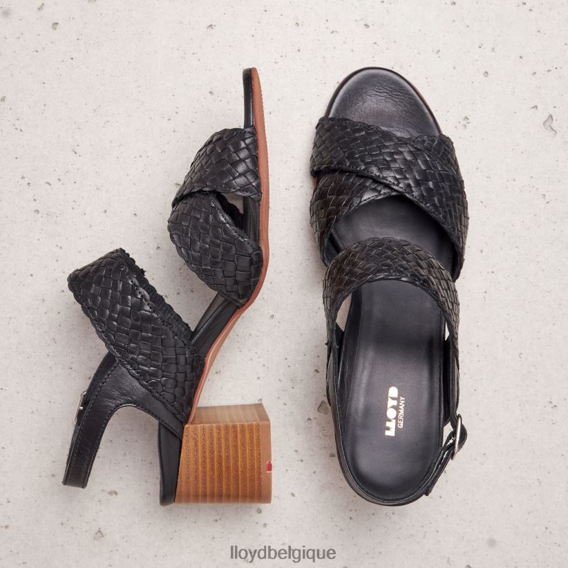 LLOYD sandale en cuir femmes noir 4Z6Z661201 chaussures