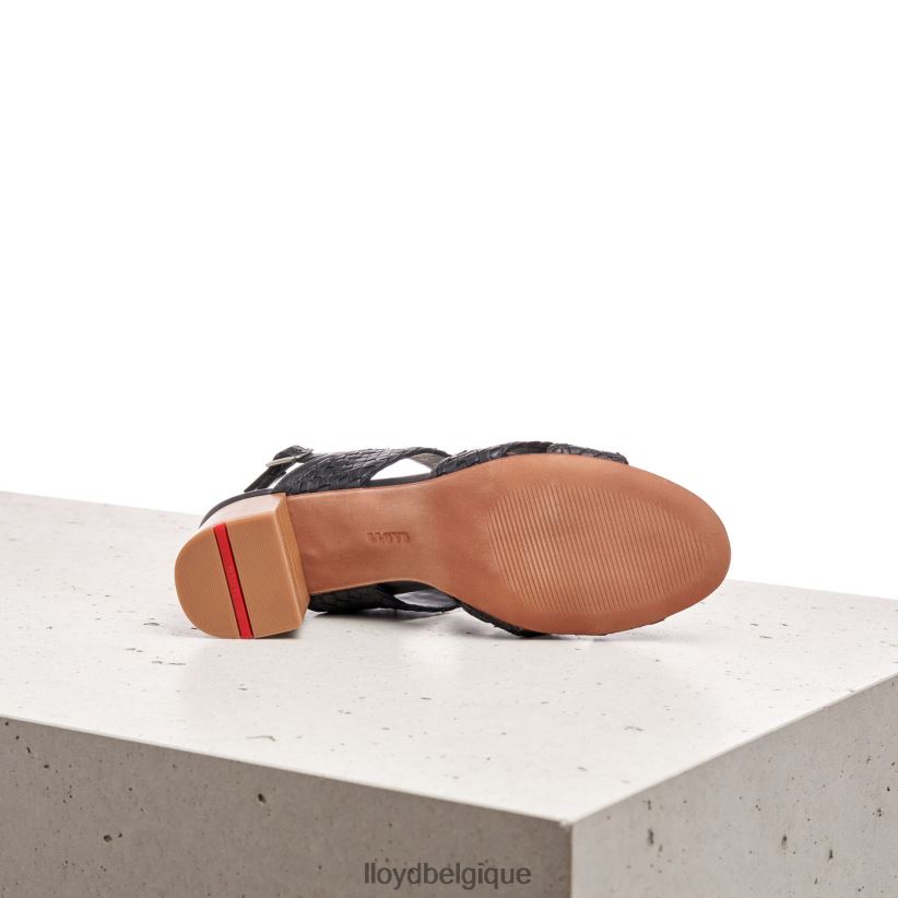 LLOYD sandale en cuir femmes noir 4Z6Z661201 chaussures