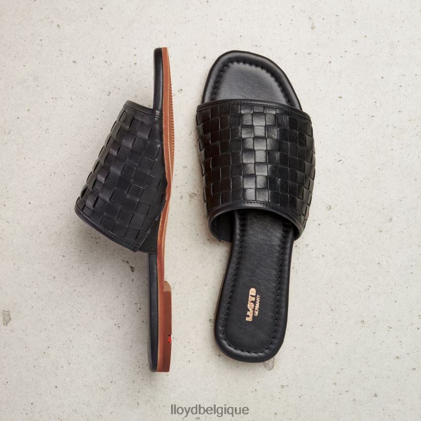 LLOYD sandale en cuir femmes noir 4Z6Z661230 chaussures