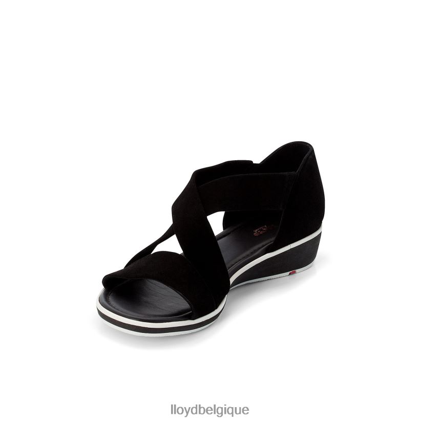 LLOYD sandale à surface en daim femmes noir 4Z6Z661248 chaussures