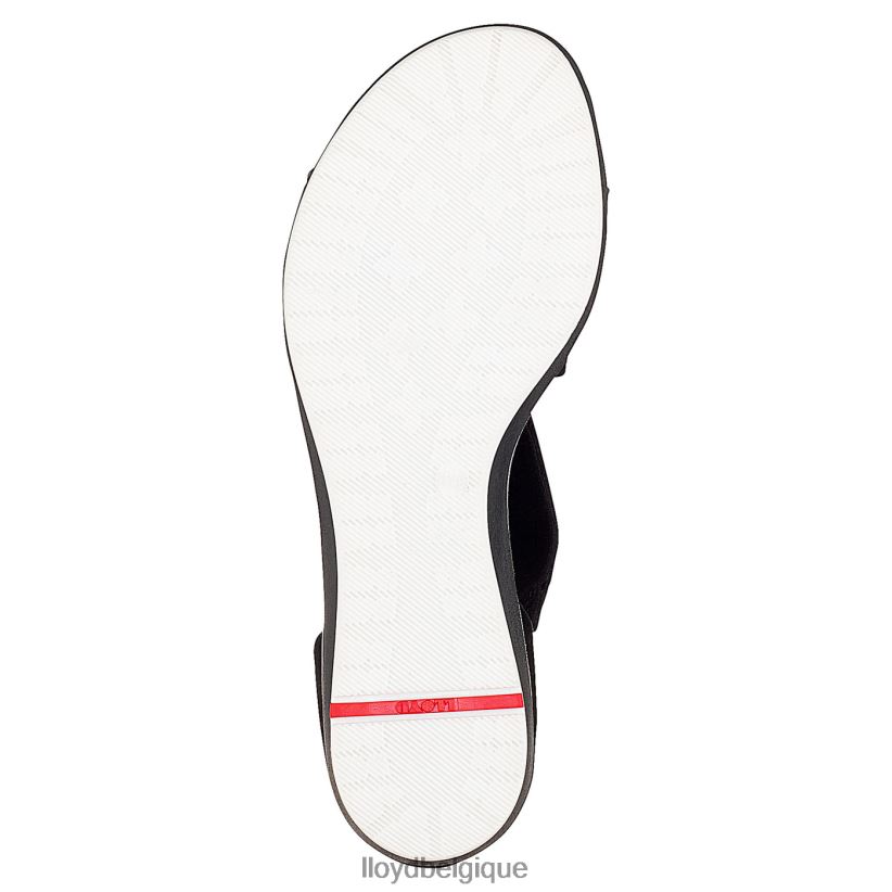 LLOYD sandale à surface en daim femmes noir 4Z6Z661248 chaussures