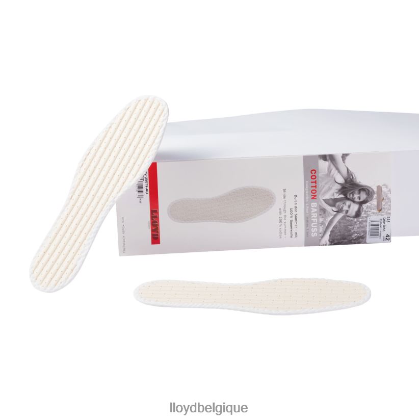 LLOYD semelles intérieures en coton pieds nus Hommes blanc 4Z6Z66744 soins et équipement