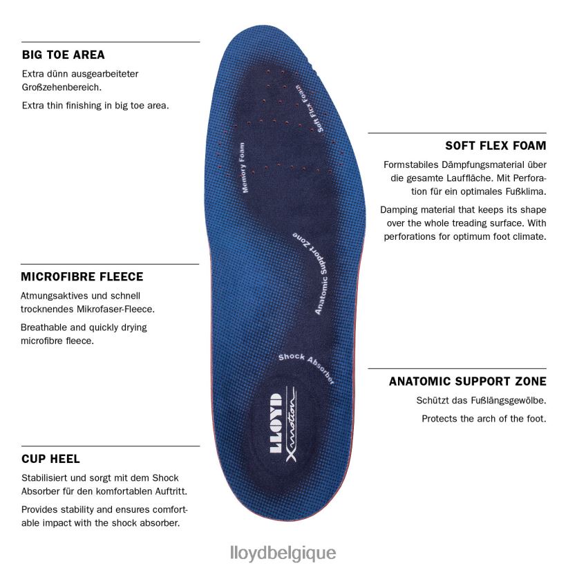 LLOYD semelles x-motion Hommes combiné 4Z6Z66741 soins et équipement