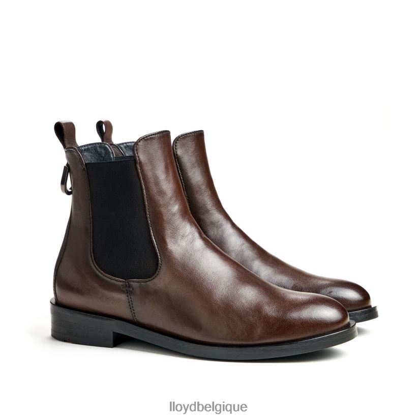 LLOYD bottine en cuir lisse à la mode femmes brun 4Z6Z66897 chaussures