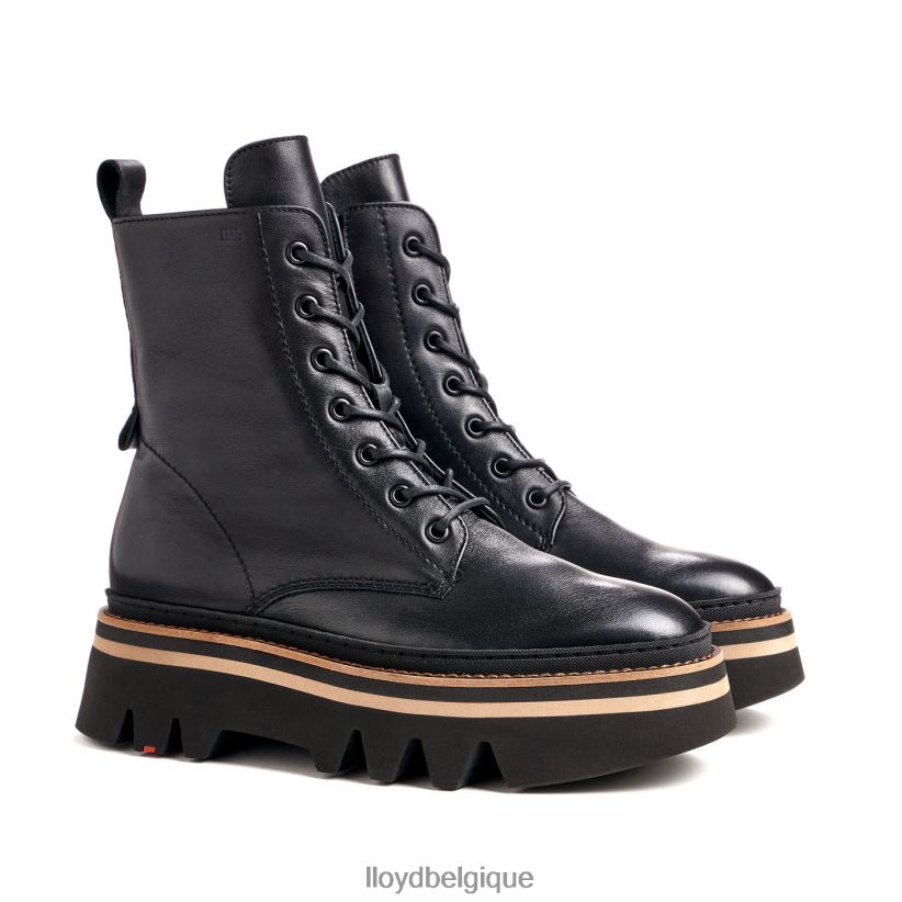 LLOYD bottine en cuir lisse à semelle légère femmes noir 4Z6Z66915 chaussures