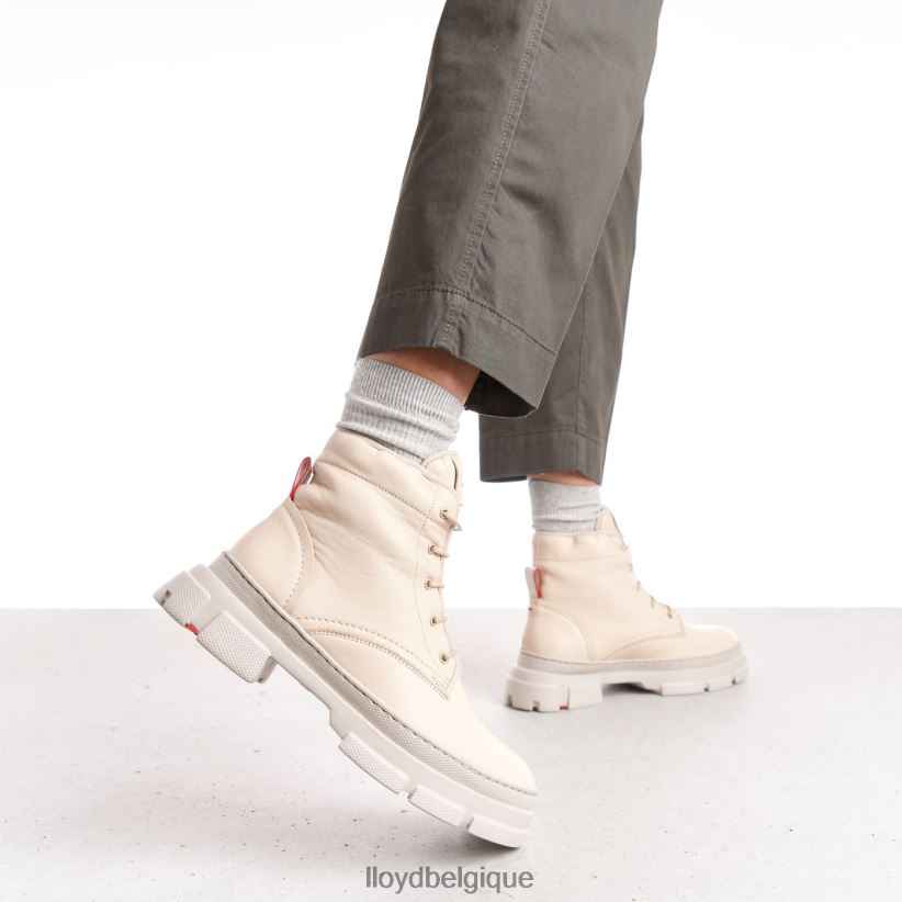 LLOYD bottines en cuir lisse femmes beige 4Z6Z66937 chaussures