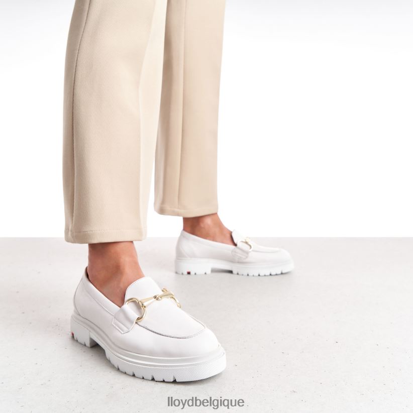 LLOYD mule à enfiler en cuir lisse femmes blanc 4Z6Z661011 chaussures