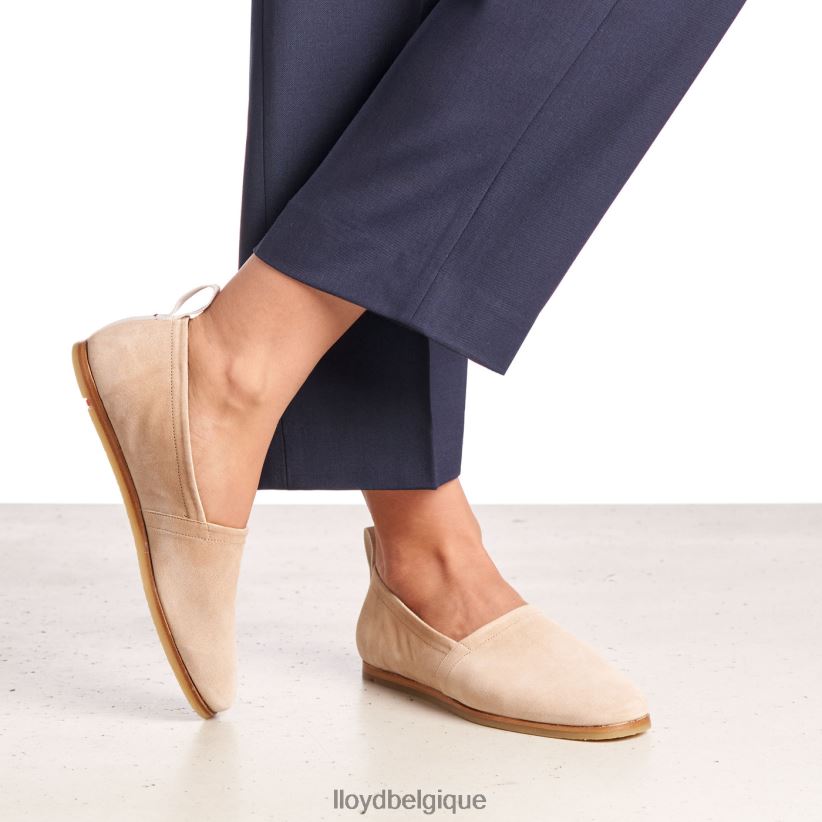 LLOYD pantoufle en cuir à enfiler femmes beige 4Z6Z661129 chaussures