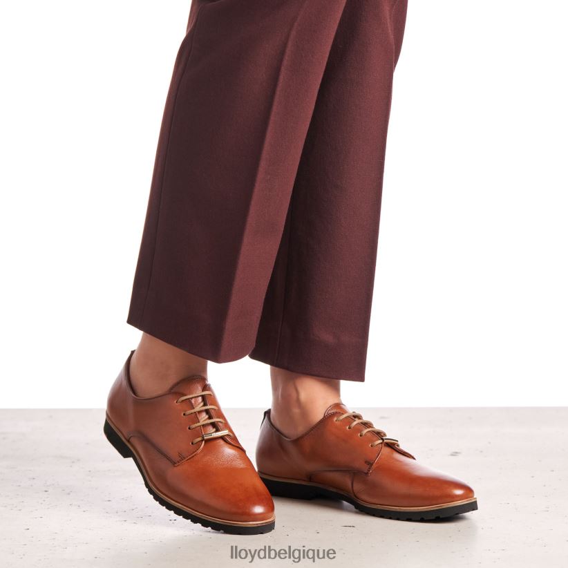 LLOYD demi-chaussures en cuir à lacets femmes brun 4Z6Z661057 chaussures