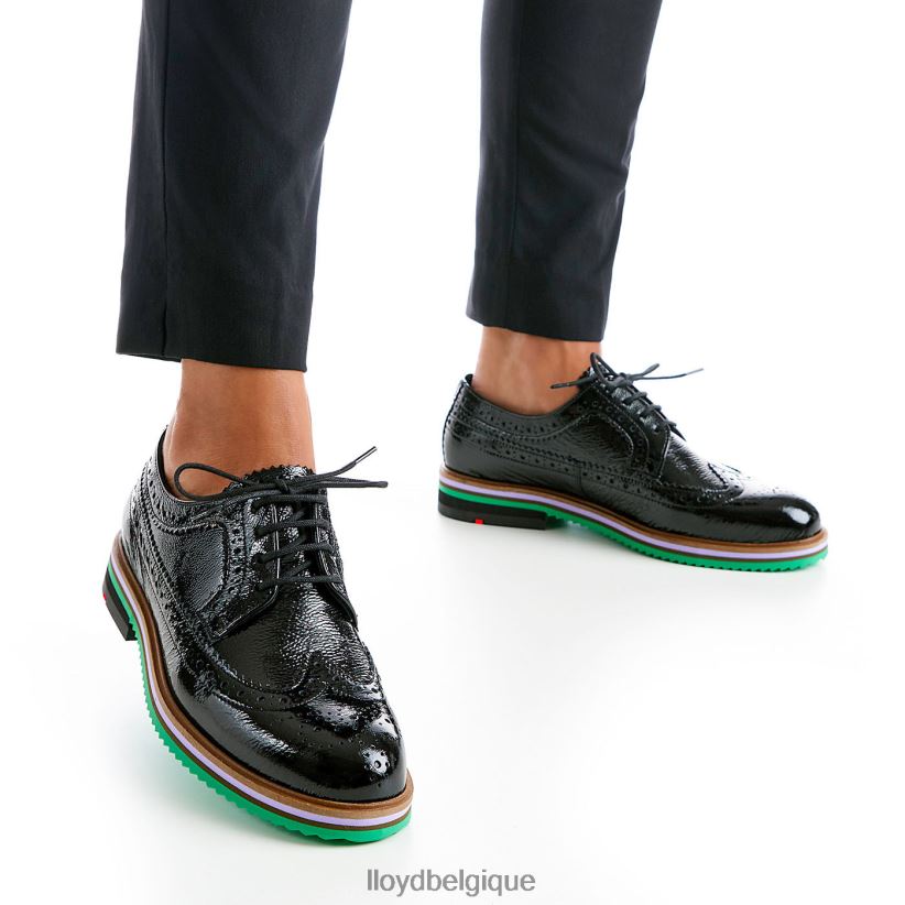 LLOYD demi-chaussures à lacets en cuir Rogh femmes noir 4Z6Z661068 chaussures