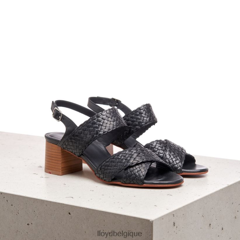 LLOYD sandale en cuir femmes noir 4Z6Z661201 chaussures