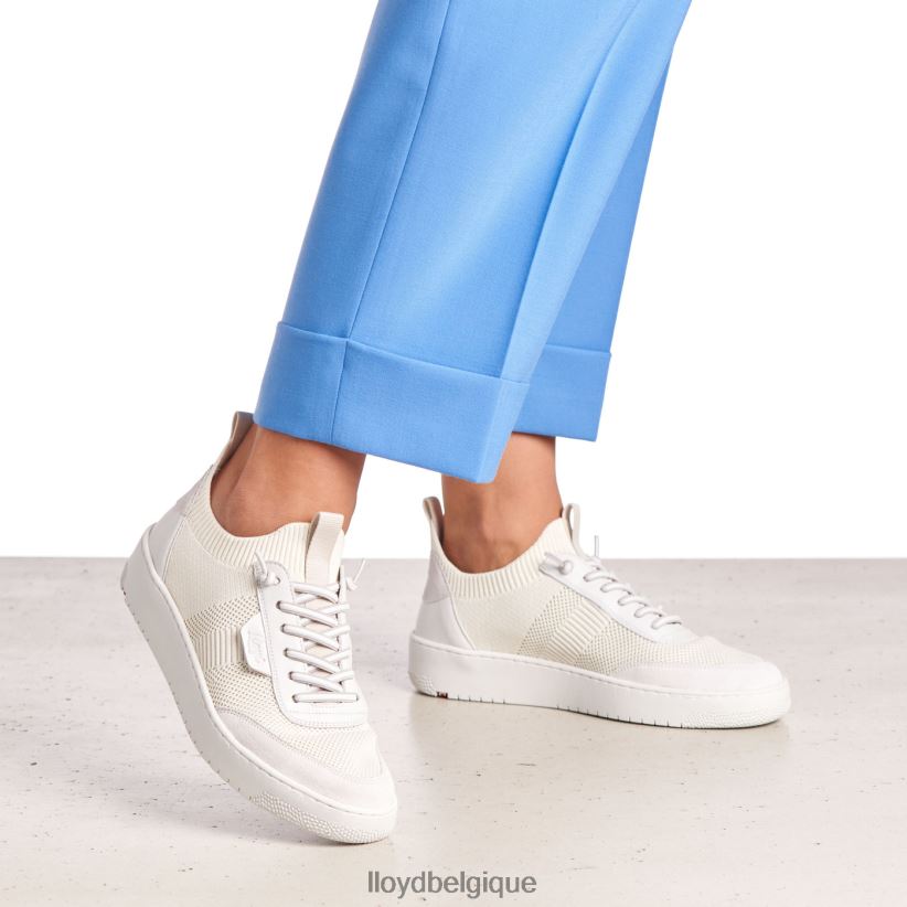 LLOYD baskets en cuir lisse femmes blanc 4Z6Z66806 chaussures